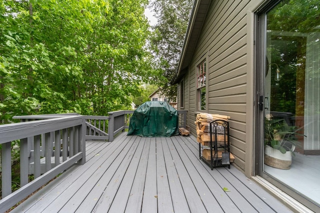 26 Don Gerry Rd, Bristol, NH 03222 - wooden deck with a grill