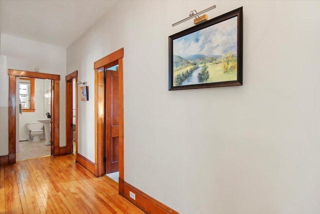 158 Clark Ave, Brattleboro, VT 05301 - hall with light wood-style flooring and baseboards