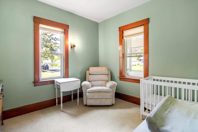 158 Clark Ave, Brattleboro, VT 05301 - bedroom featuring carpet, a crib, and baseboards