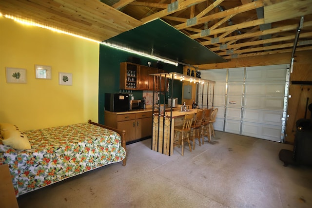 78 Daniels Pond Rd, Glover, VT 05839 - bedroom with bar and light colored carpet