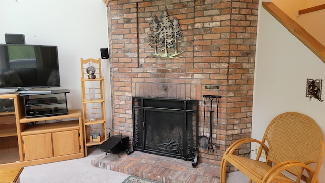 782 E Mountain Rd Unit C2, Killington, VT 05751 - carpeted living room with a fireplace