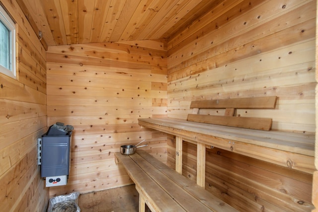 17 Hayes Ln, Acton, ME 04001 - sauna featuring wooden walls and wood ceiling