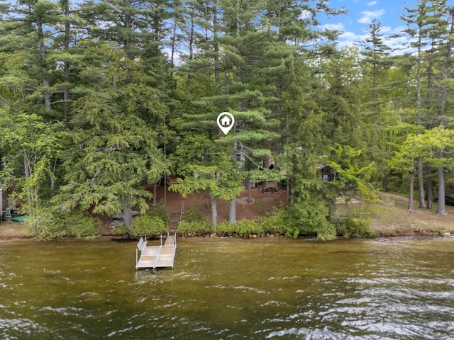 17 Hayes Ln, Acton, ME 04001 - dock area featuring a water view and a view of trees