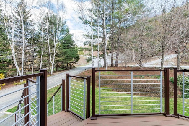 31 Plumley Ave, Ludlow, VT 05149 - view of wooden deck