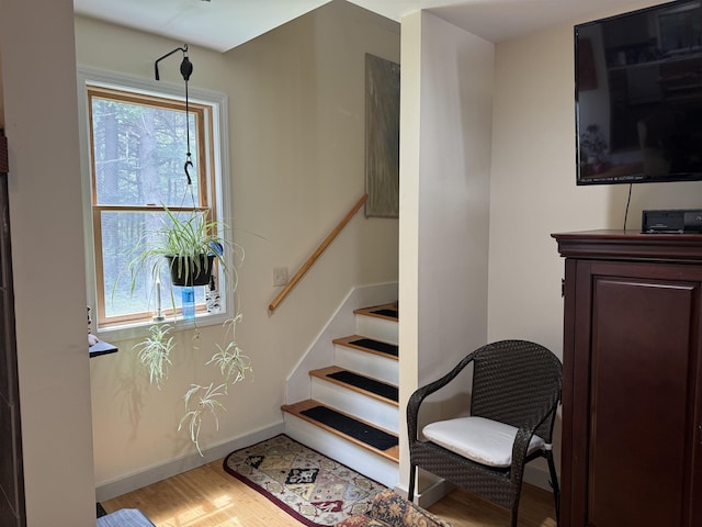 220 Foggs Ridge Rd, Ossipee, NH 03864 - stairs with wood finished floors and baseboards