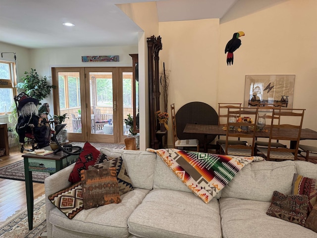 220 Foggs Ridge Rd, Ossipee, NH 03864 - living area with wood finished floors and recessed lighting