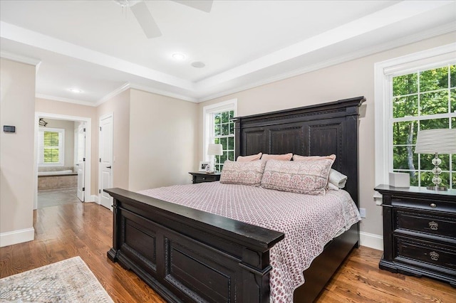 72 Settlers Ct, Bedford, NH 03110 - bedroom featuring multiple windows, baseboards, ornamental molding, and recessed lighting