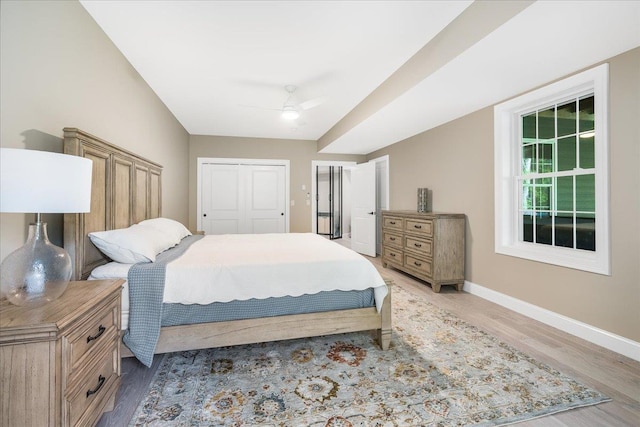 72 Settlers Ct, Bedford, NH 03110 - bedroom featuring light wood-type flooring, baseboards, and a ceiling fan