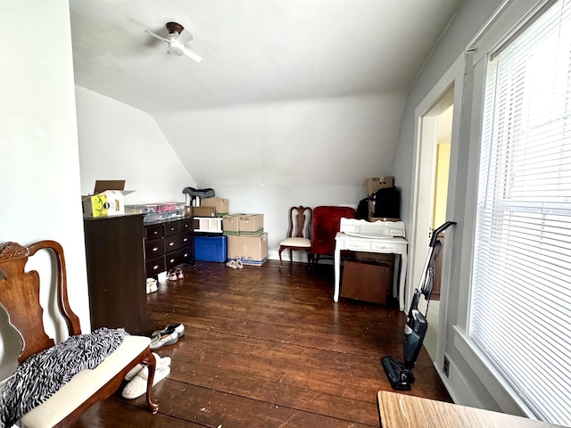 15 Park St, Colebrook, NH 03576 - interior space with vaulted ceiling and dark wood-type flooring