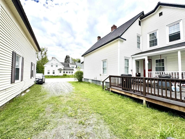 15 Park St, Colebrook, NH 03576 - view of grassy yard with driveway