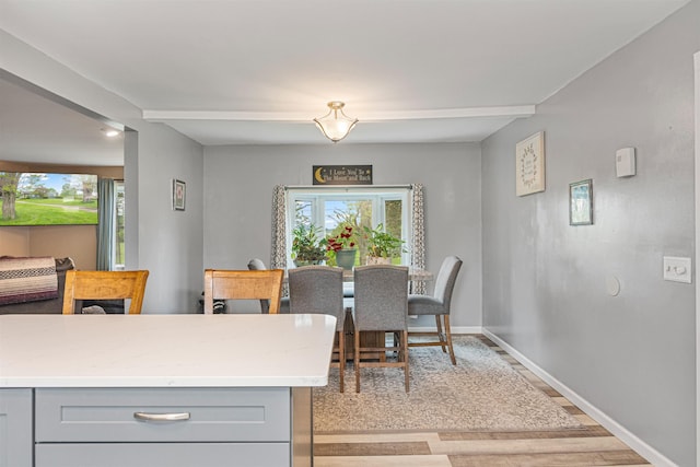 870 Cheesefactory Rd, Shelburne, VT 05482 - dining room featuring healthy amount of natural light, light wood-style floors, and baseboards