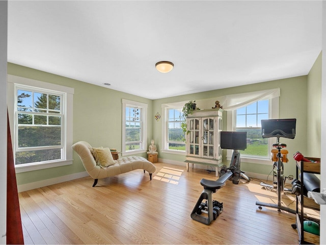 344 Morrie Rd, Washington, VT 05675 - exercise area with hardwood / wood-style flooring and baseboards