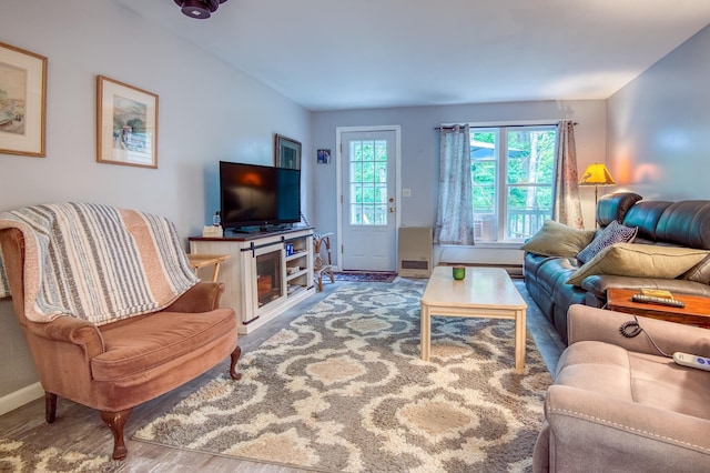 78 Saco Pines Rd Unit 9, Conway, NH 03813 - living area featuring wood finished floors