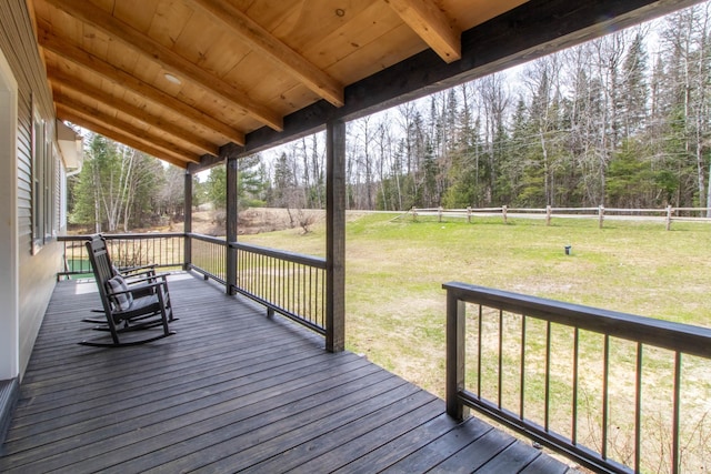 51 Lake View Rd, Westmore, VT 05822 - view of wooden terrace