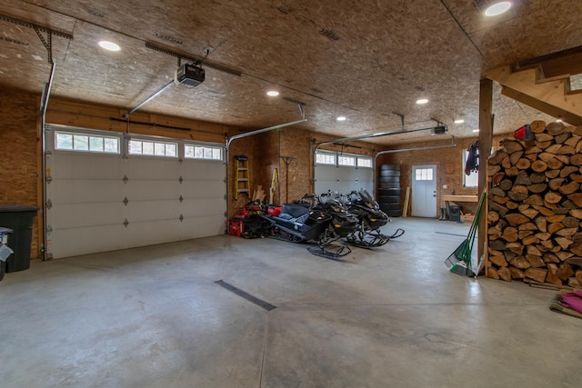 51 Lake View Rd, Westmore, VT 05822 - garage with a garage door opener and recessed lighting