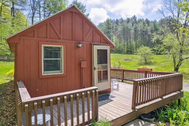 1176 Cross Rd, Strafford, VT 05070 - view of outdoor structure with a forest view