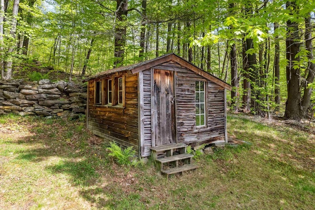 1176 Cross Rd, Strafford, VT 05070 - view of shed with a view of trees