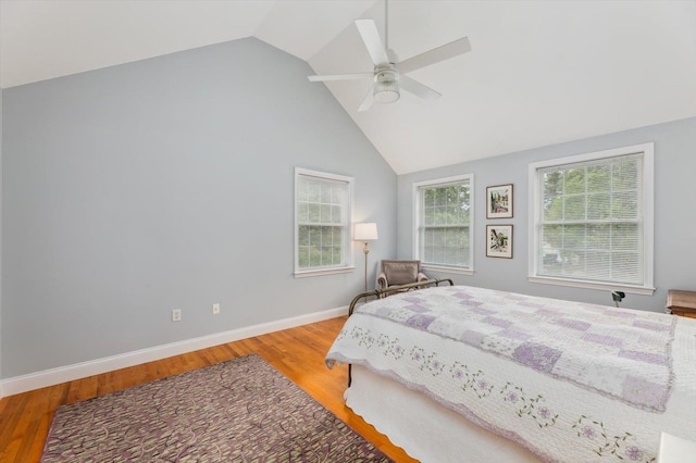 2 Cortland Rd, Milford, NH 03055 - bedroom with wood finished floors, lofted ceiling, ceiling fan, and baseboards