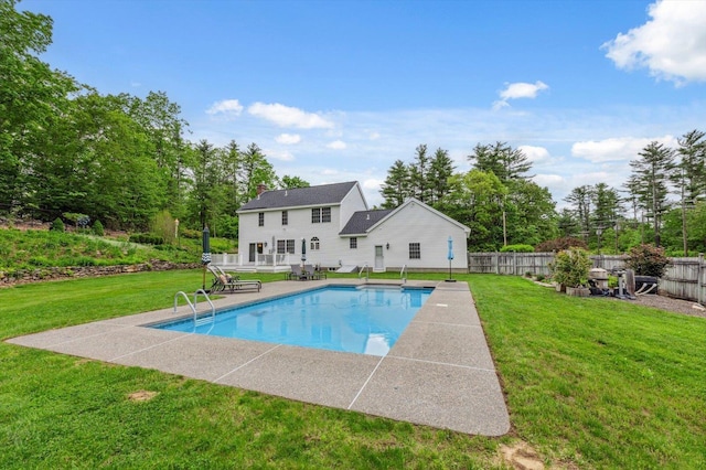 2 Cortland Rd, Milford, NH 03055 - view of swimming pool with a wooden deck and a patio area