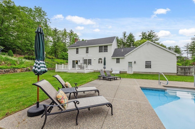 2 Cortland Rd, Milford, NH 03055 - view of swimming pool featuring a patio area and a wooden deck