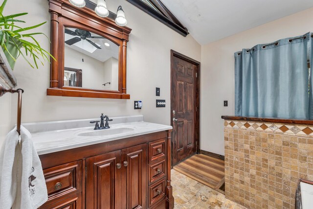 18 Mayflower Ln, Moultonborough, NH 03254 - bathroom with ceiling fan and vanity