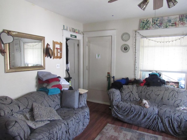 22 Colodny Ter, Newport City, VT 05855 - living room featuring wood finished floors and ceiling fan