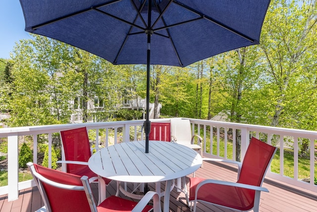 21 Hawk Ridge Rd, Meredith, NH 03253 - deck with outdoor dining area
