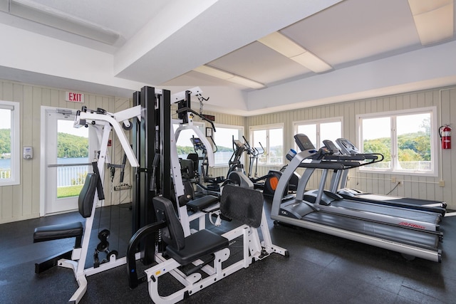 21 Hawk Ridge Rd, Meredith, NH 03253 - exercise room with healthy amount of natural light