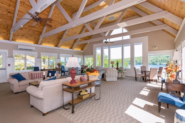 21 Hawk Ridge Rd, Meredith, NH 03253 - sunroom with a wall mounted AC
