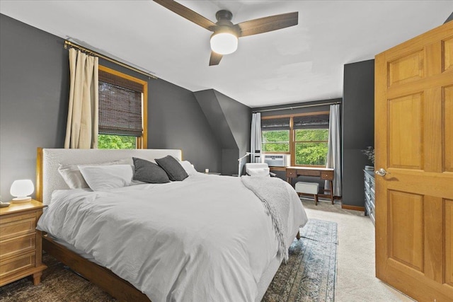 100 Maplewood Ave, Milton, VT 05468 - bedroom with light colored carpet and ceiling fan