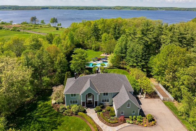 34 Orchard Hill Rd, Greenland, NH 03840 - view of subject property with a large body of water and a pool area
