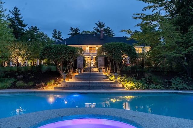 34 Orchard Hill Rd, Greenland, NH 03840 - view of swimming pool featuring an in-ground hot tub