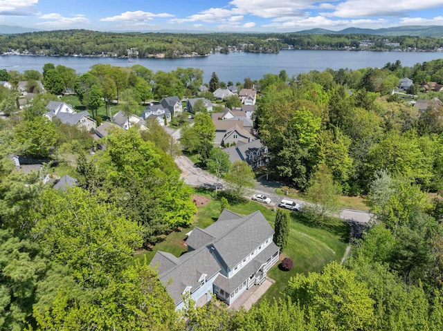 12 Drew Ln, Laconia, NH 03246 - aerial perspective of suburban area with a nearby body of water