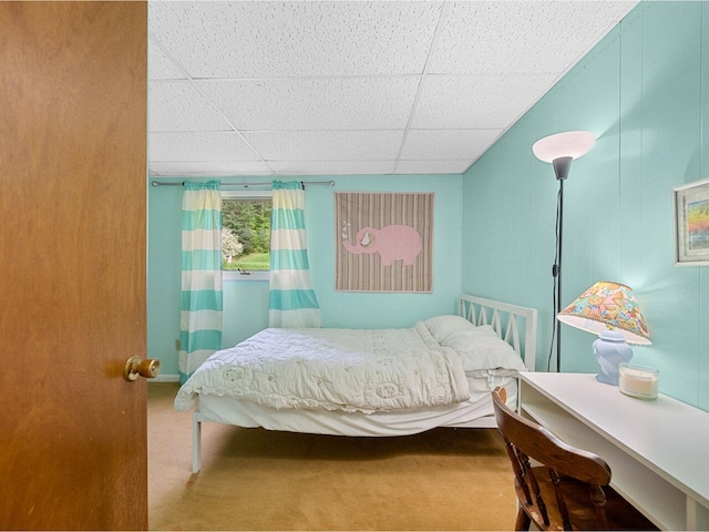 37 Dickinson Dr, Northfield, VT 05664 - carpeted bedroom with a drop ceiling