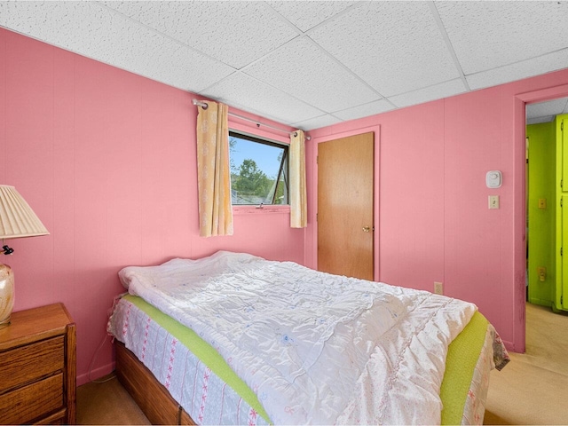 37 Dickinson Dr, Northfield, VT 05664 - carpeted bedroom with a drop ceiling