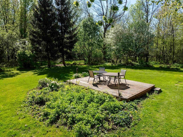825 S End Rd, North Hero, VT 05457 - view of grassy yard with a patio and a wooden deck