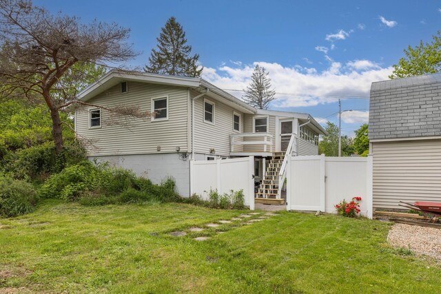 18 Riverdale Ave, Dover, NH 03820 - view of home's exterior featuring stairs and a sunroom