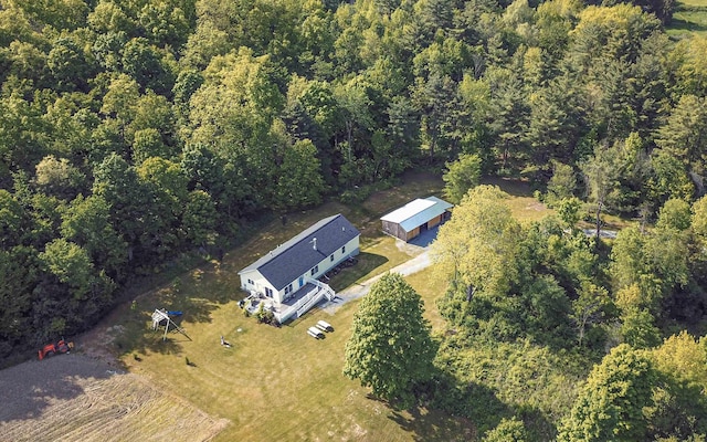 3900 Jersey St, Panton, VT 05491 - aerial view of property and surrounding area featuring a forest