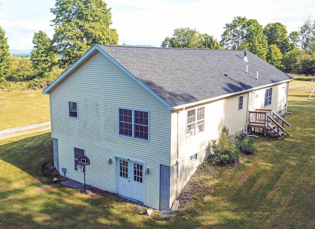 3900 Jersey St, Panton, VT 05491 - back of house featuring a lawn and a shingled roof