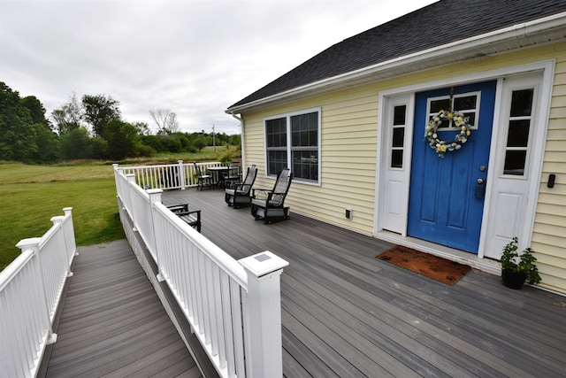 3900 Jersey St, Panton, VT 05491 - deck with a yard