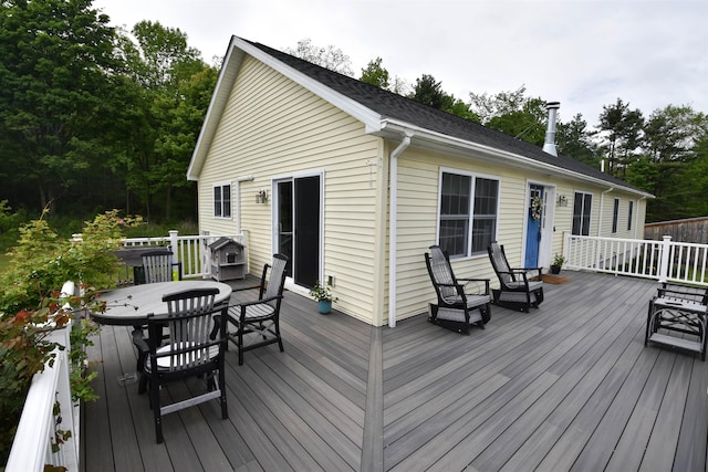 3900 Jersey St, Panton, VT 05491 - deck with outdoor dining area