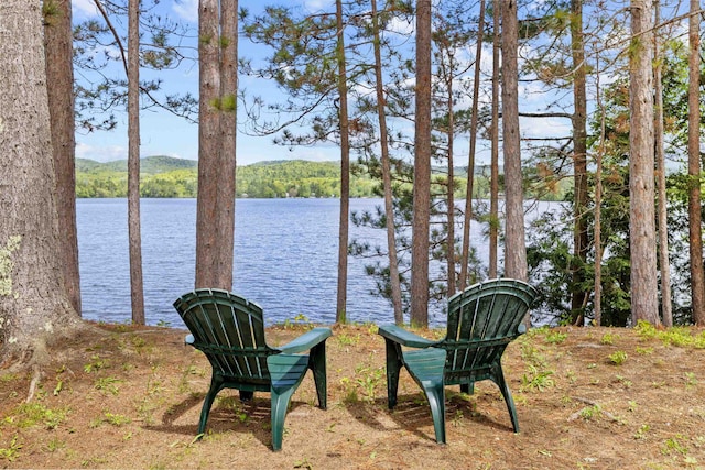 34 Winter Hill Ln, Andover, NH 03216 - view of yard with a water view and a forest view