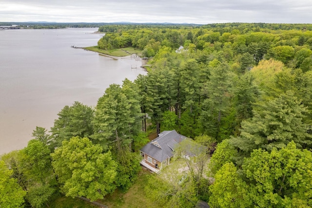 8 Wisteria Ln, Eliot, ME 03903 - bird's eye view of a large body of water and a heavily wooded area