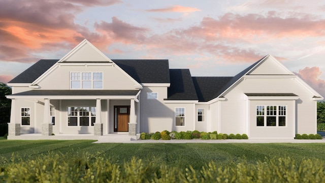 35 Steele, Derry, NH 03038 - view of front facade featuring a lawn, a porch, and a shingled roof