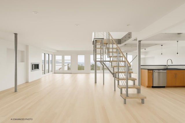 430 Clearwater Rd, Shelburne, VT 05482 - stairway with wood finished floors