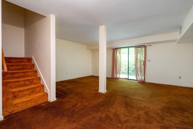 1 Village Falls Way Unit 1, Merrimack, NH 03054 - basement with carpet flooring, stairs, and baseboards