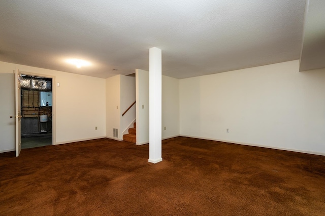 1 Village Falls Way Unit 1, Merrimack, NH 03054 - finished basement featuring carpet flooring, stairway, and baseboards