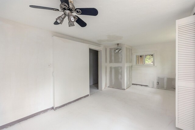 29 Centennial Dr, Webster, NH 03303 - unfurnished room with ceiling fan and concrete floors
