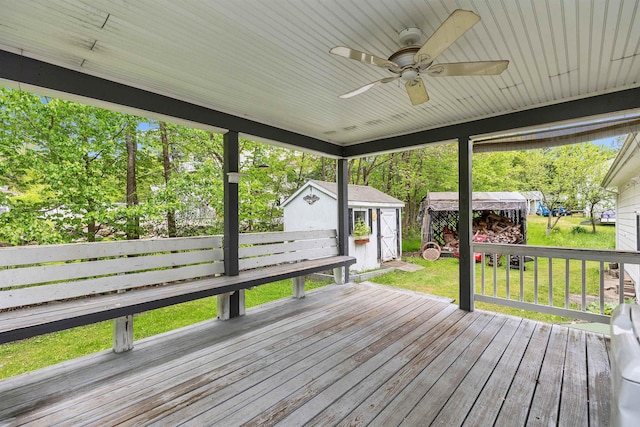 29 Laurel St, Goffstown, NH 03045 - deck with ceiling fan and a yard