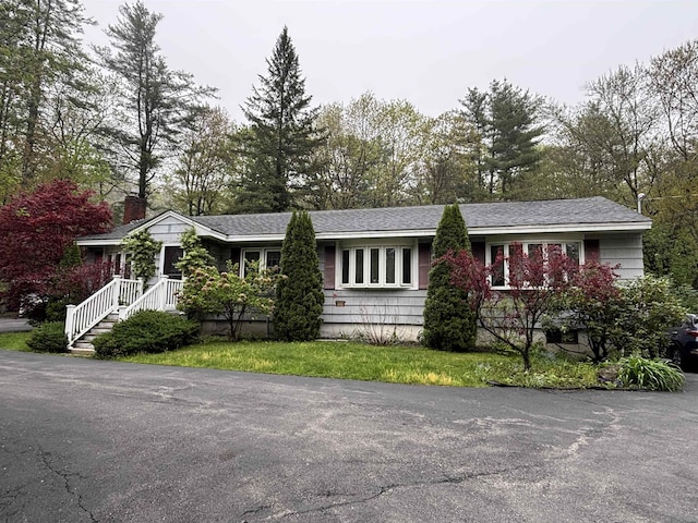68 N Lowell Rd, Windham, NH 03087 - ranch-style home featuring a chimney